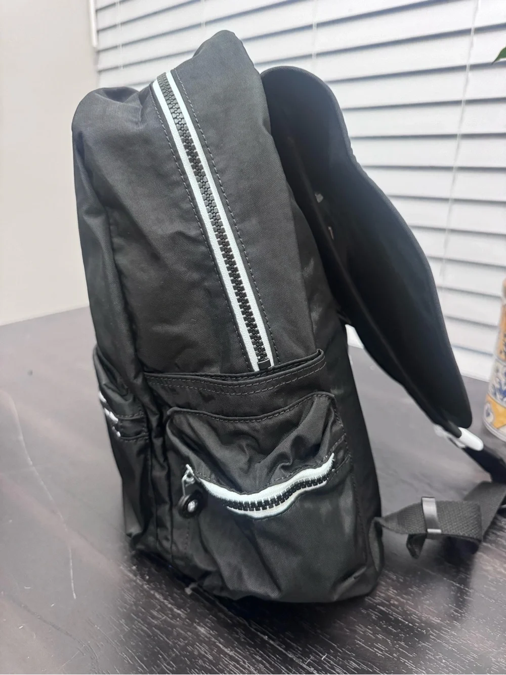 Kipling Black Backpack with Monkey Key Charm
